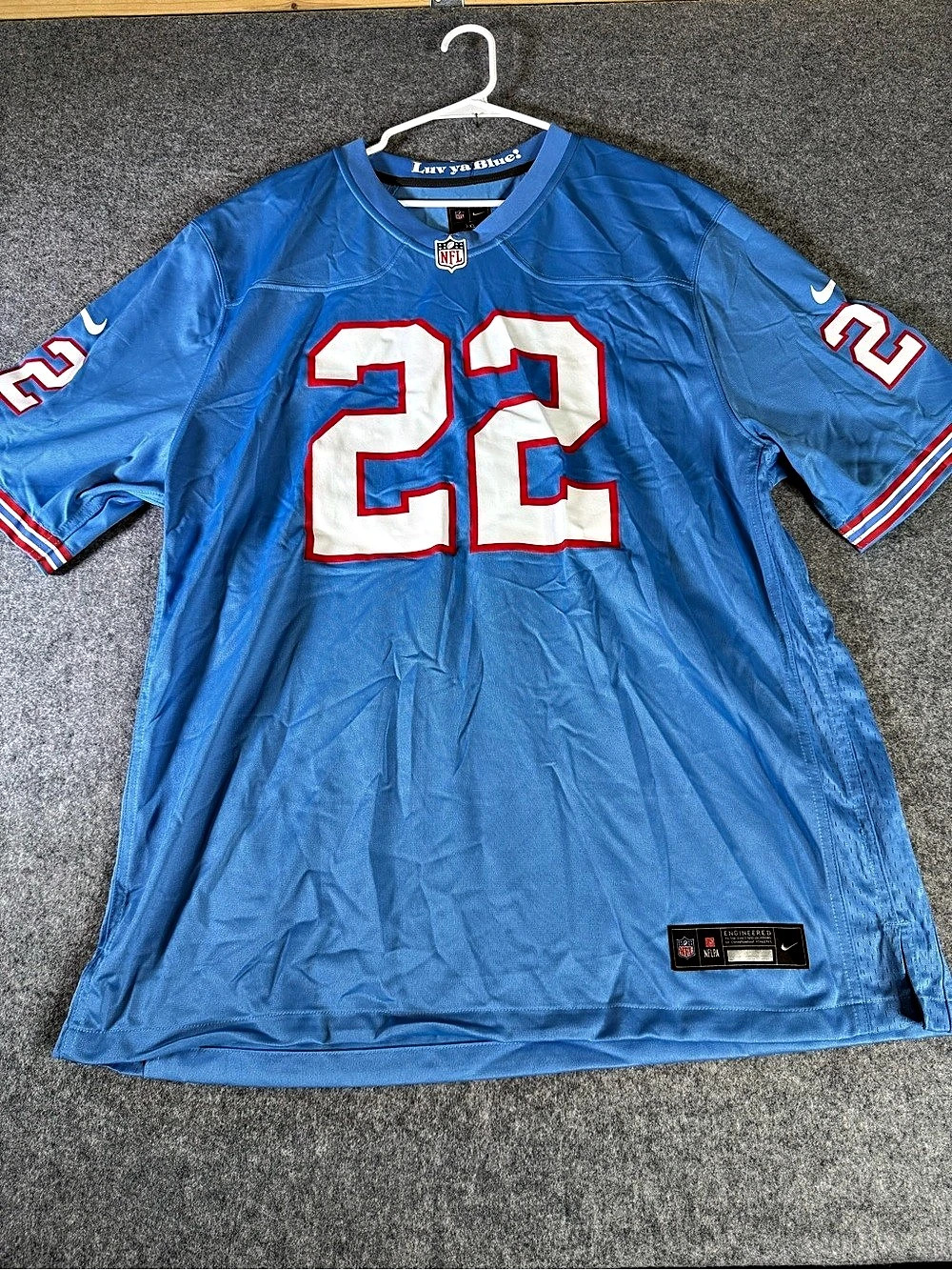 Nike Owen Beck #22 Oilers Apparel jersey NFL